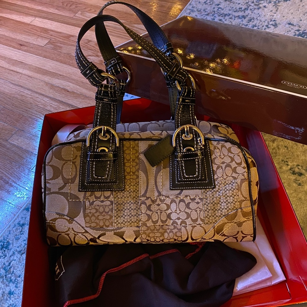 Brown and Tan Coach Bag - Great condition! Barely used